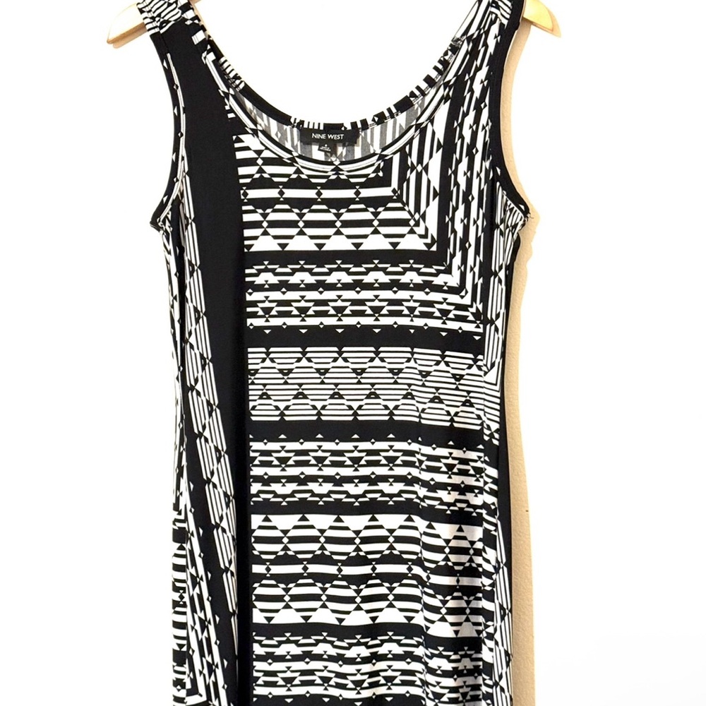 Nine West Monochrome Geometric Dress